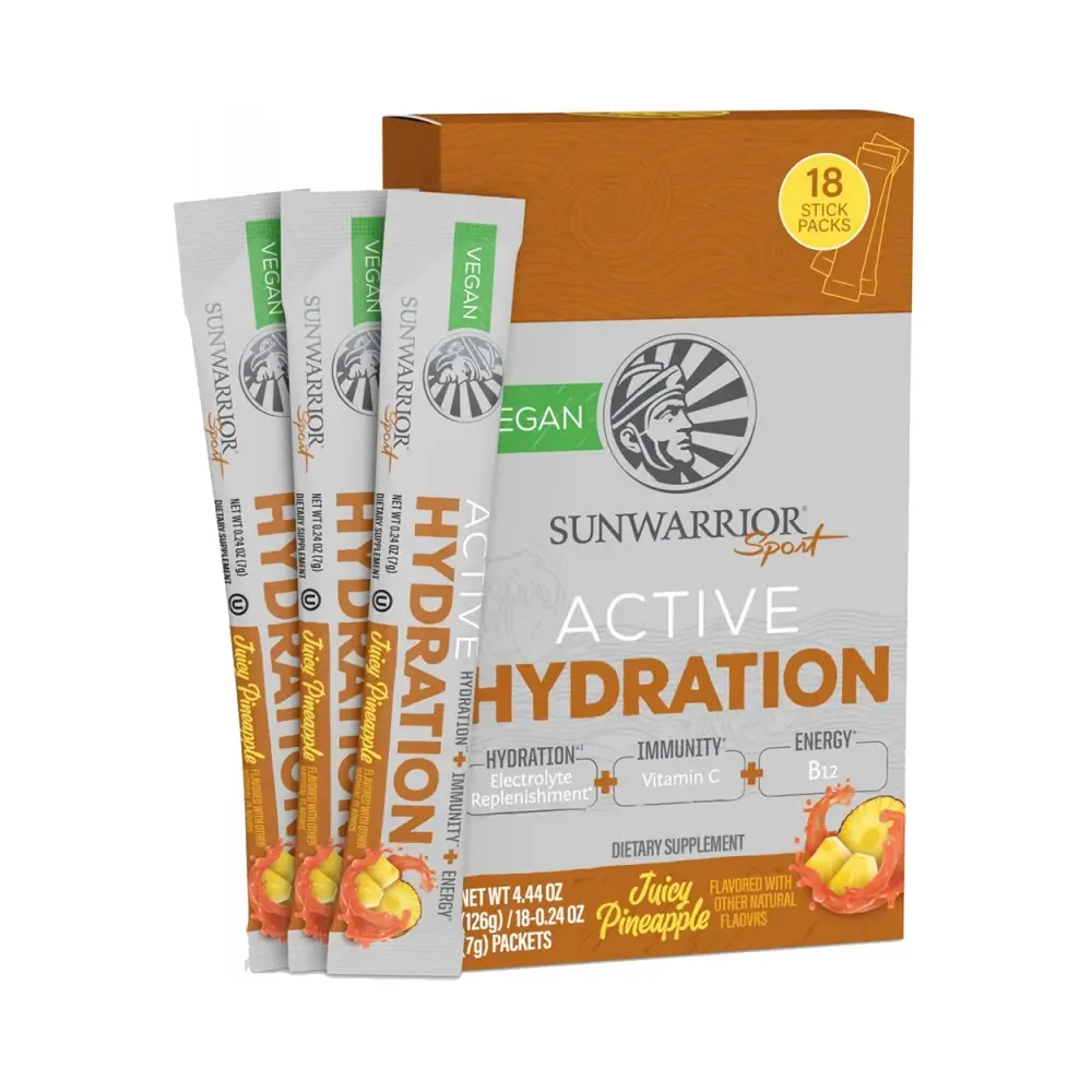 Sunwarrior Active Hydration Stick Packs 18x7g – Sunwarrior förpackning
