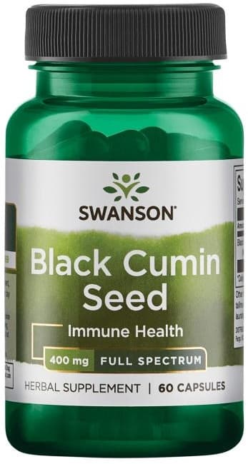Swanson Black Cumin Seed 400 mg - 60 kapslar – Swanson förpackning