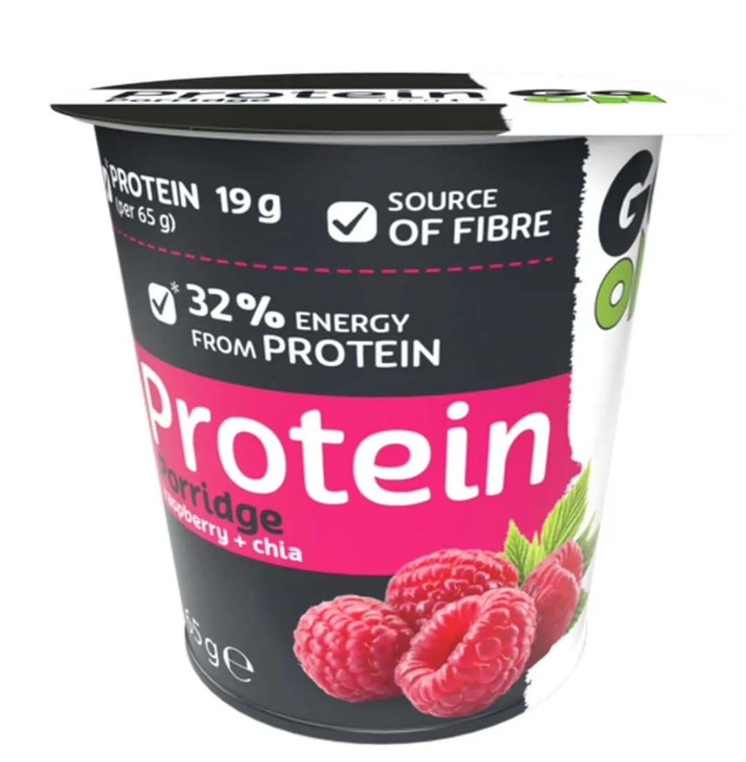 Sante Go On Proteingröt med Hallon och Chia 65 g | San – San förpackning