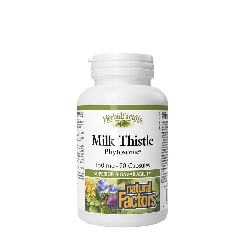 Natural Factors Mjölktistel Fytosom 150 mg – 90 kapslar – Natural Factors förpackning