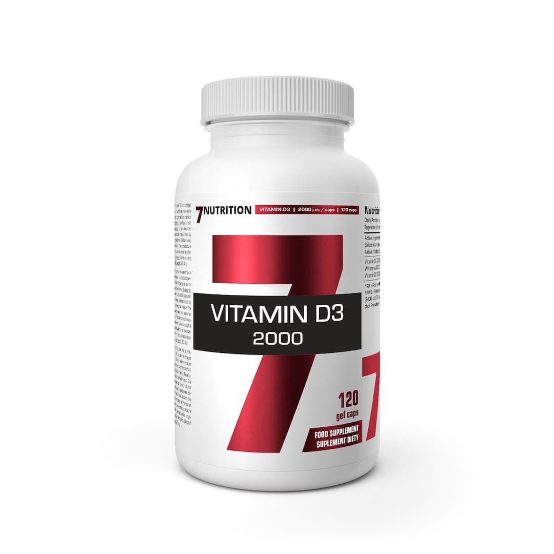 7Nutrition - Vitamin D3 - 120 Gel Caps – 7 Nutrition förpackning