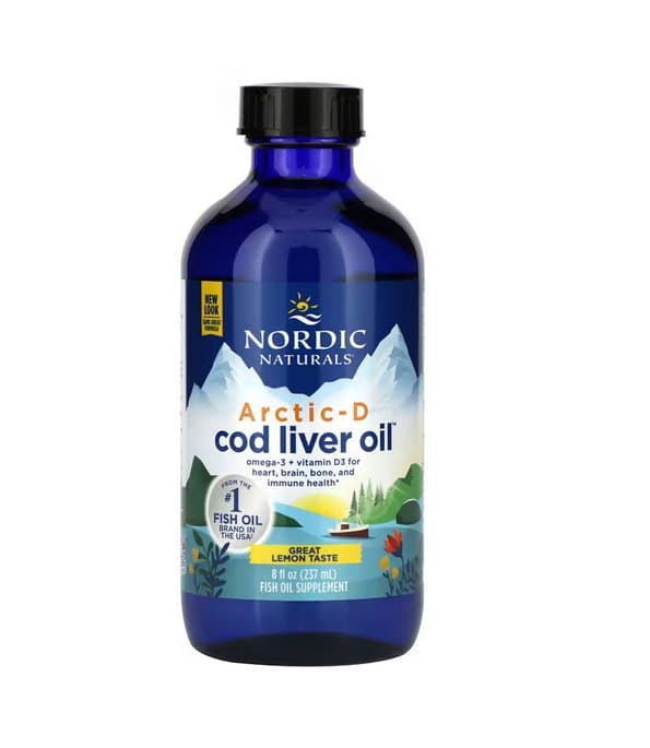 Nordic Naturals Arctic-D Torskleverolja med Citron 237 ml – Nordic Naturals förpackning