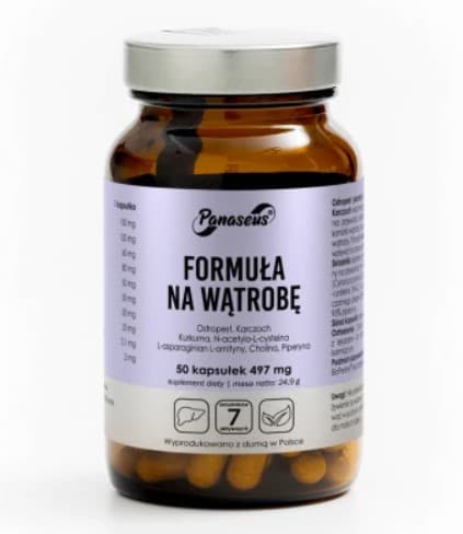 Panaseus Liver Formula 50 kapslar – Panaseus förpackning