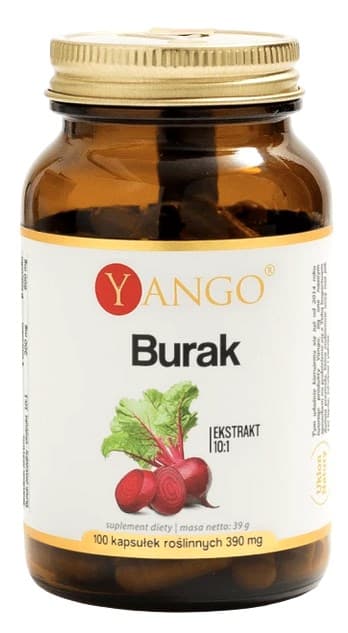 Yango Rödbeta 10:1 Extrakt – 100 kapslar – Yango förpackning