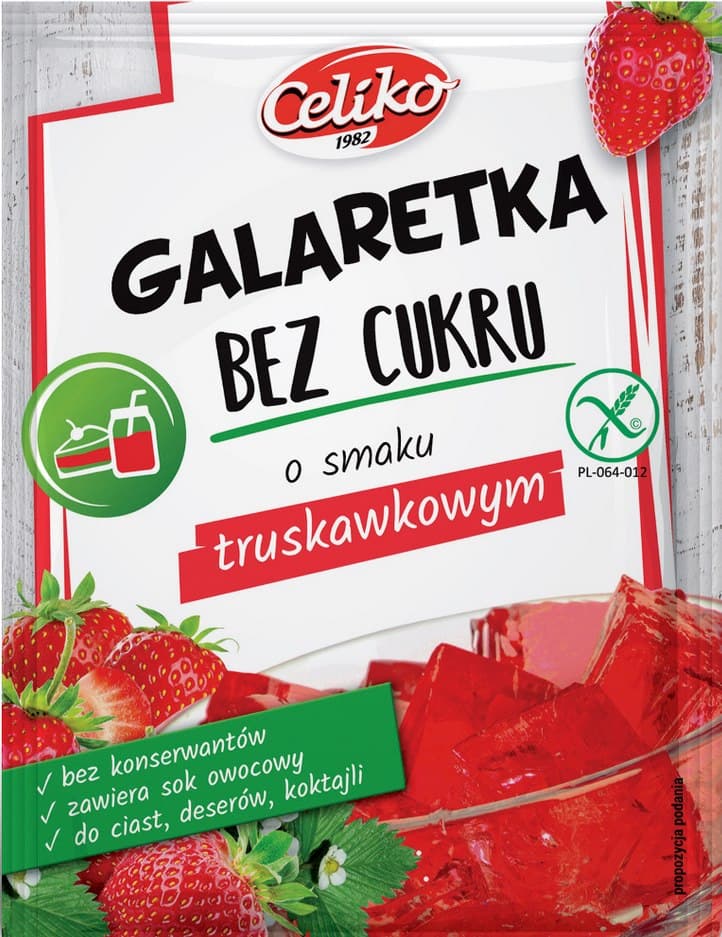 Celiko - Gummy Strawberry Sugar-Free Gluten-Free 14g – Celiko förpackning