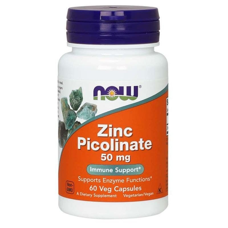 NOW Foods Zinc Picolinate 50mg kapslar