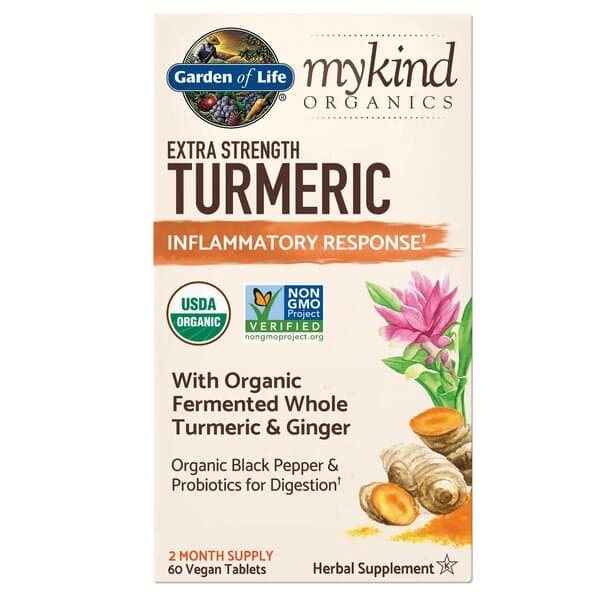 Garden Of Life Mykind Extra Strength Turmeric - 60 veganska tabletter – Garden Of Life förpackning