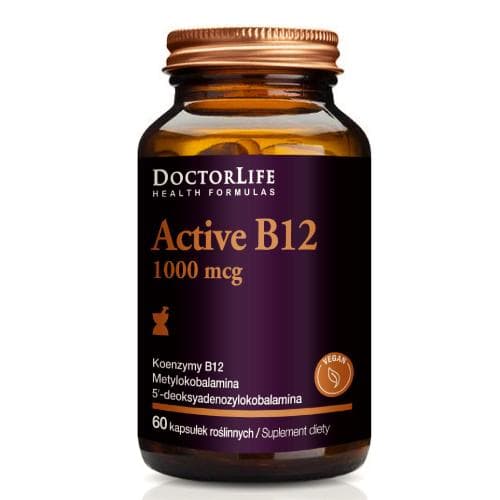 Doctor Life Active B12 1000 µg 60 Kapseln – Doctor Life Verpackung