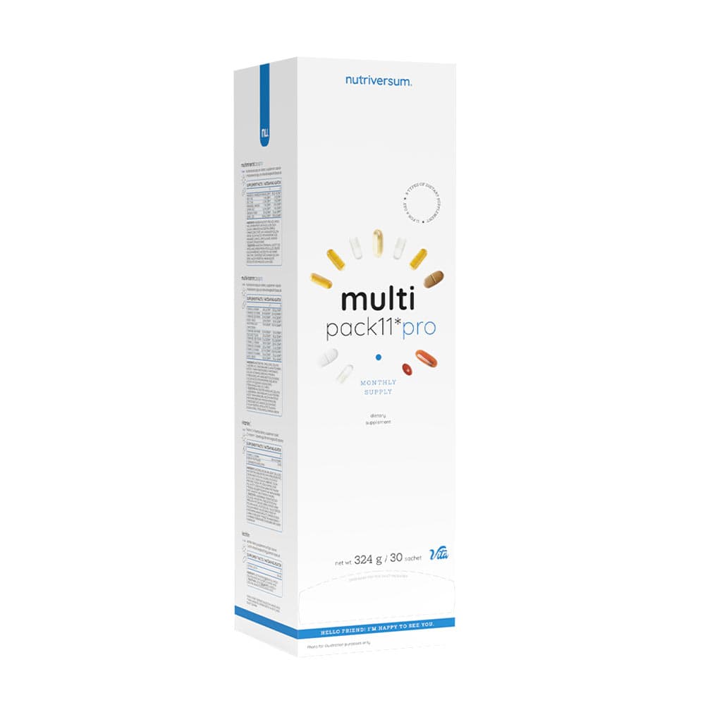Nutriversum Multi Pack 11 Pro – Multivitamin- och mineraltillskott i portionspåsar – Nutriversum förpackning