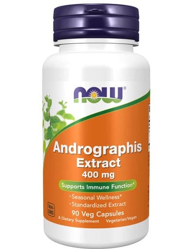 NOW Foods Andrographis Extract 400 mg, kapslar – NOW Foods förpackning