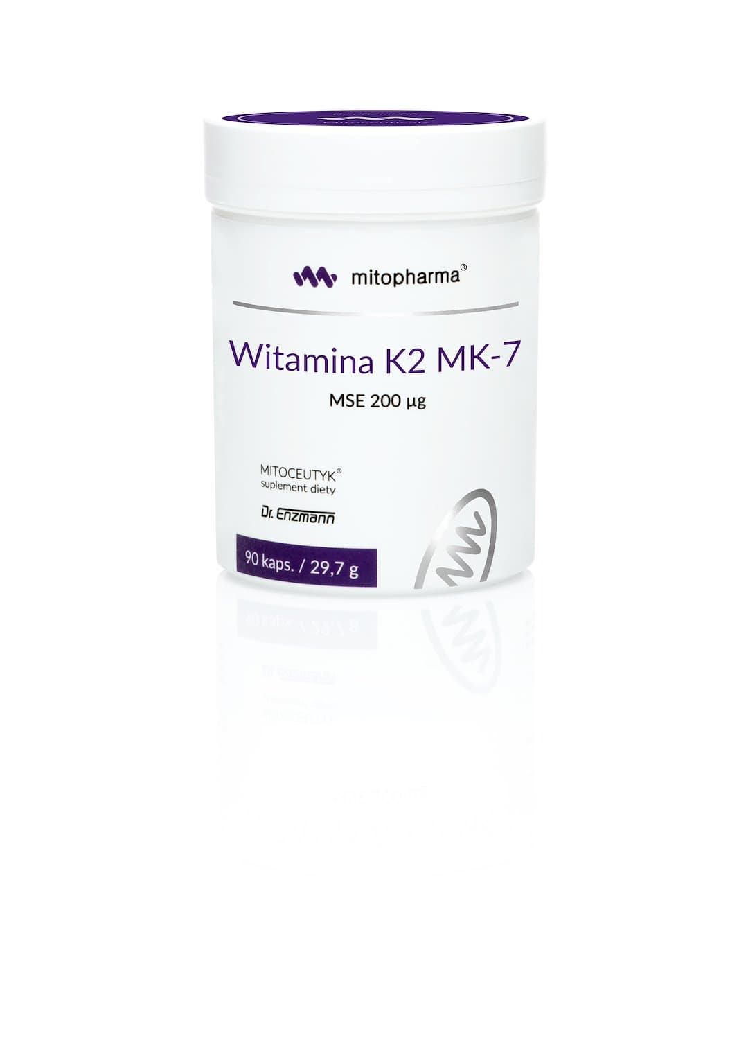 Mitopharma - Vitamin K2 Mk7 - 90 kapslar – mitopharma förpackning