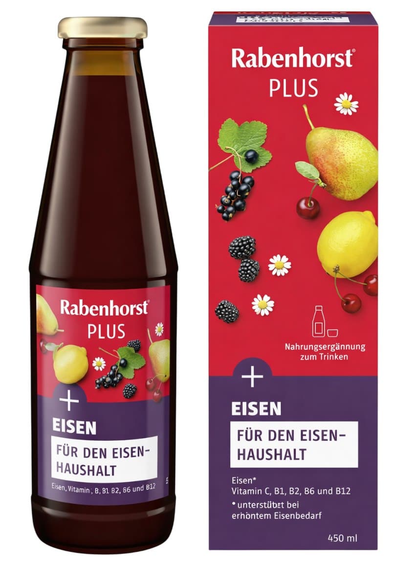 Rabenhorst - Plus Iron - 450ml – Rabenhorst förpackning