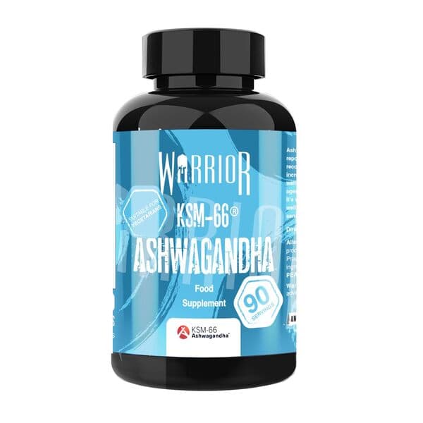 Warrior Ashwagandha KSM-66 500 mg – 90 kapslar – Warrior förpackning