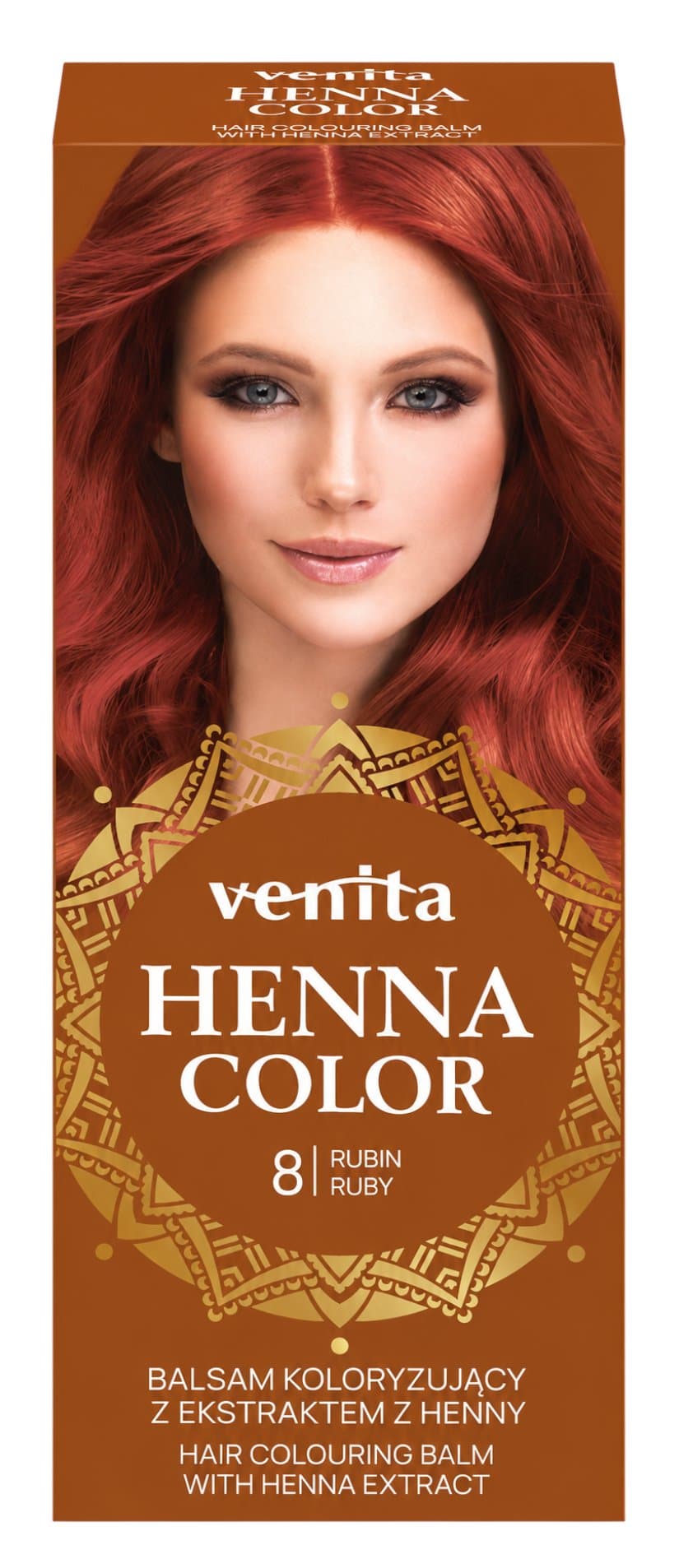 Venita - Henna Tube No. 8 Ruby 75ml - Coloring Balm – Venita förpackning