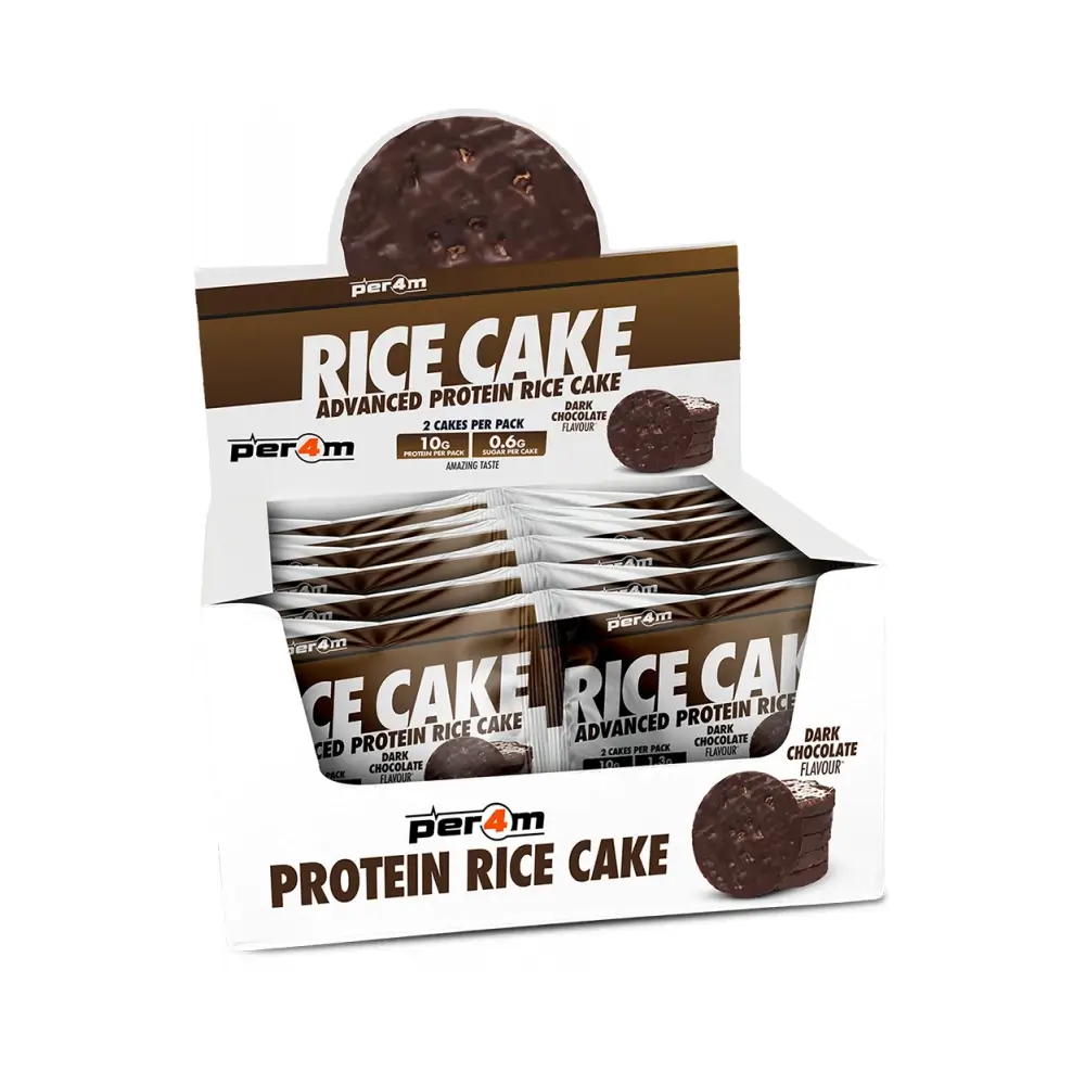 Per4m Advanced Protein Rice Cakes (12x64g) – Per4m förpackning