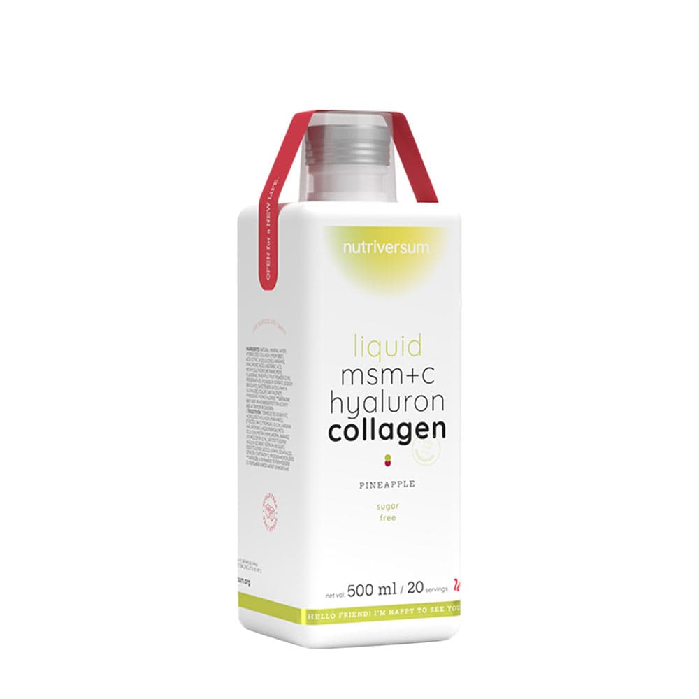 Nutriversum Liquid MSM+C Hyaluronic Collagen Ananas 500ml – Nutriversum förpackning