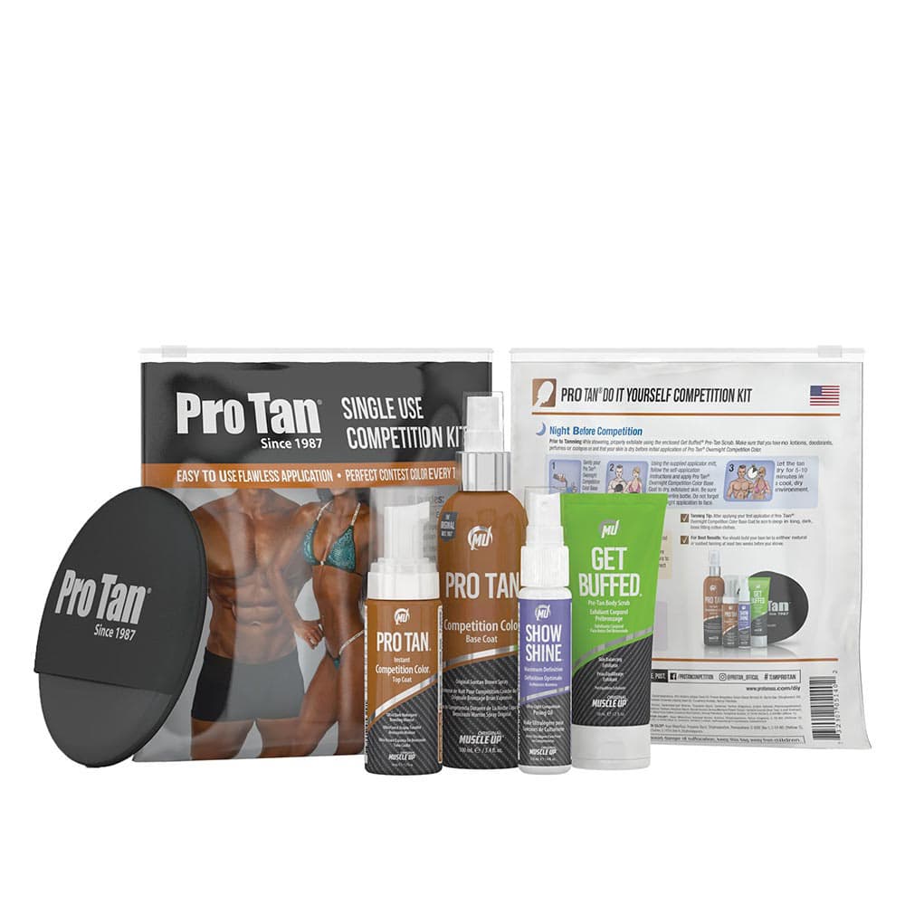 Pro Tan D.I.Y. Single Show - Kit completo de competición para usos puntuales – Pro Tan empaque