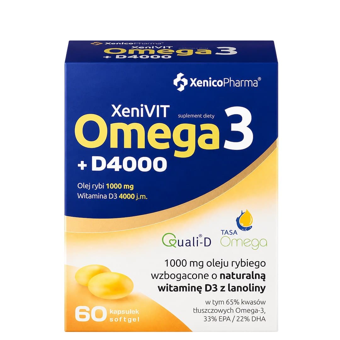 Xenico Pharma - XeniVIT Omega 3 + D4000 – XENICO PHARMA Verpackung