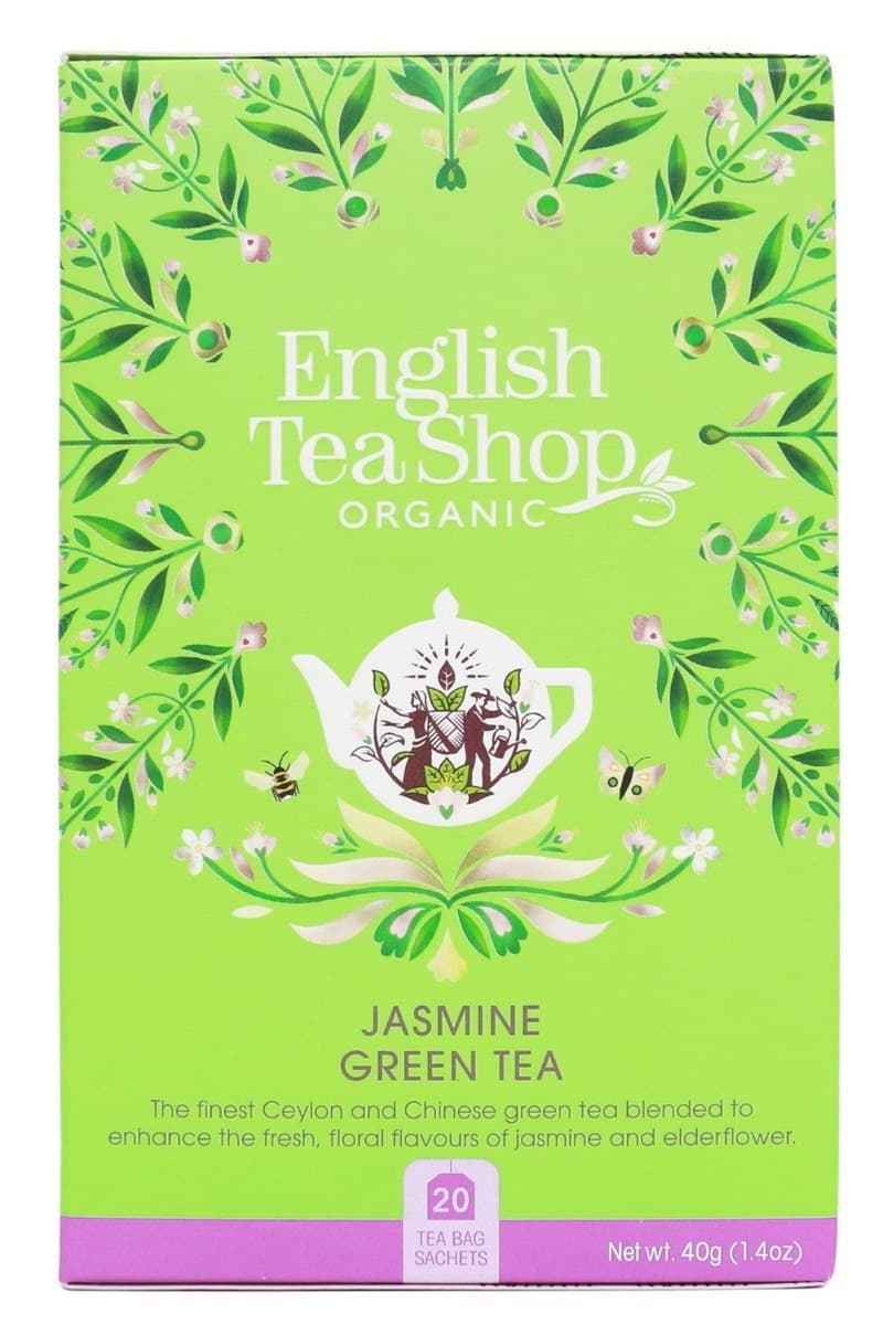 ENGLISH TEA SHOP Herbata zielona jaśminowa BIO (20 x 2 g) 40 g | EKO WITAL – English Tea Shop verpakking