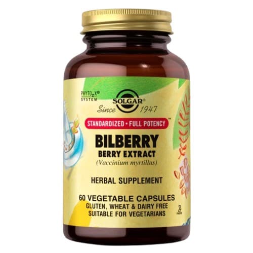 Solgar - Bilberry Berry Extract - 60 Vegetable Caps – Solgar förpackning