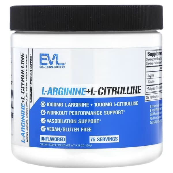 EVLution Nutrition - L-Arginine + L-Citrulline, Pulver - 150g