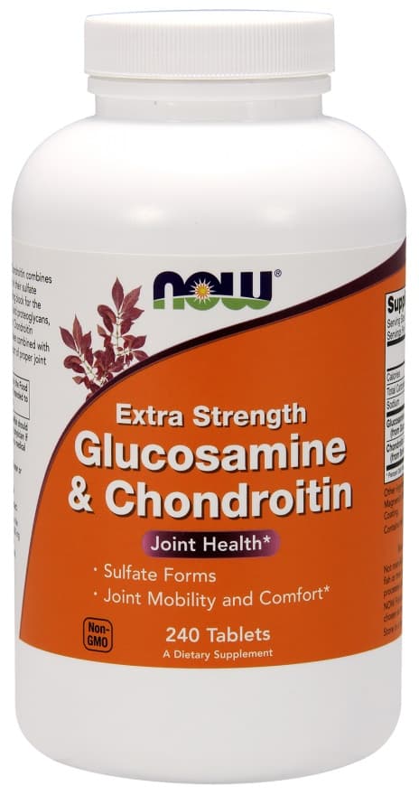 NOW Foods - Glucosamine & Chondroitin Extra Strength, tabletter – NOW Foods förpackning
