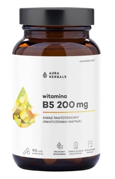 Aura Herbals Vitamin B5 - 200mg - 90 kapslar