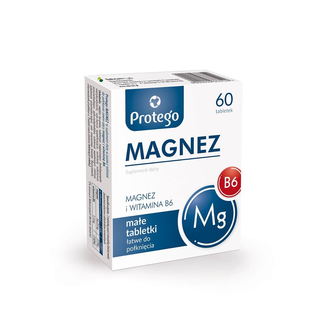 Protego Magnez 60 tabletas | Salvum Lab – Protego empaque