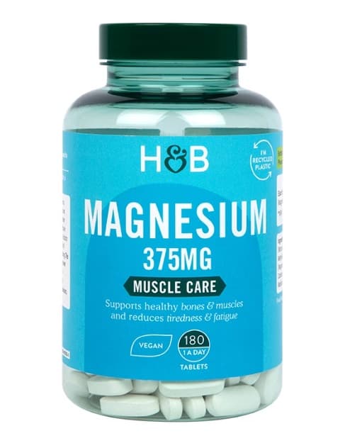 Holland & Barrett - Magnesium, 375mg - 180 tabletter – Holland & Barrett förpackning