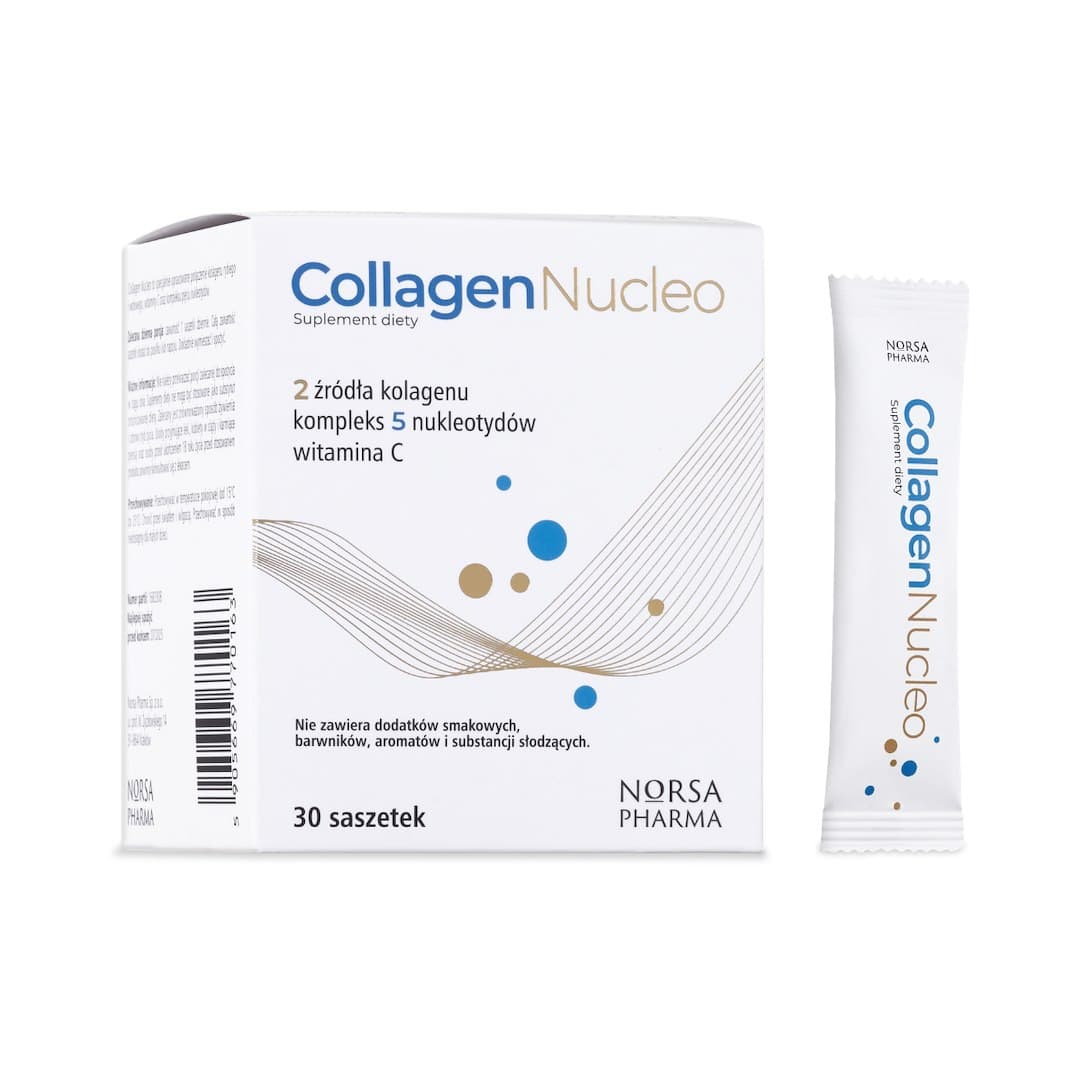 Norsa Pharma Collagen Nucleo 30 Portioner - Pulver i Påsar – Norsa Pharma förpackning