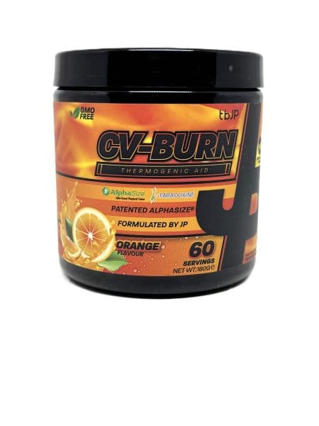 Trained By JP - Cv-Burn - Orange, 180g – Trained by JP förpackning