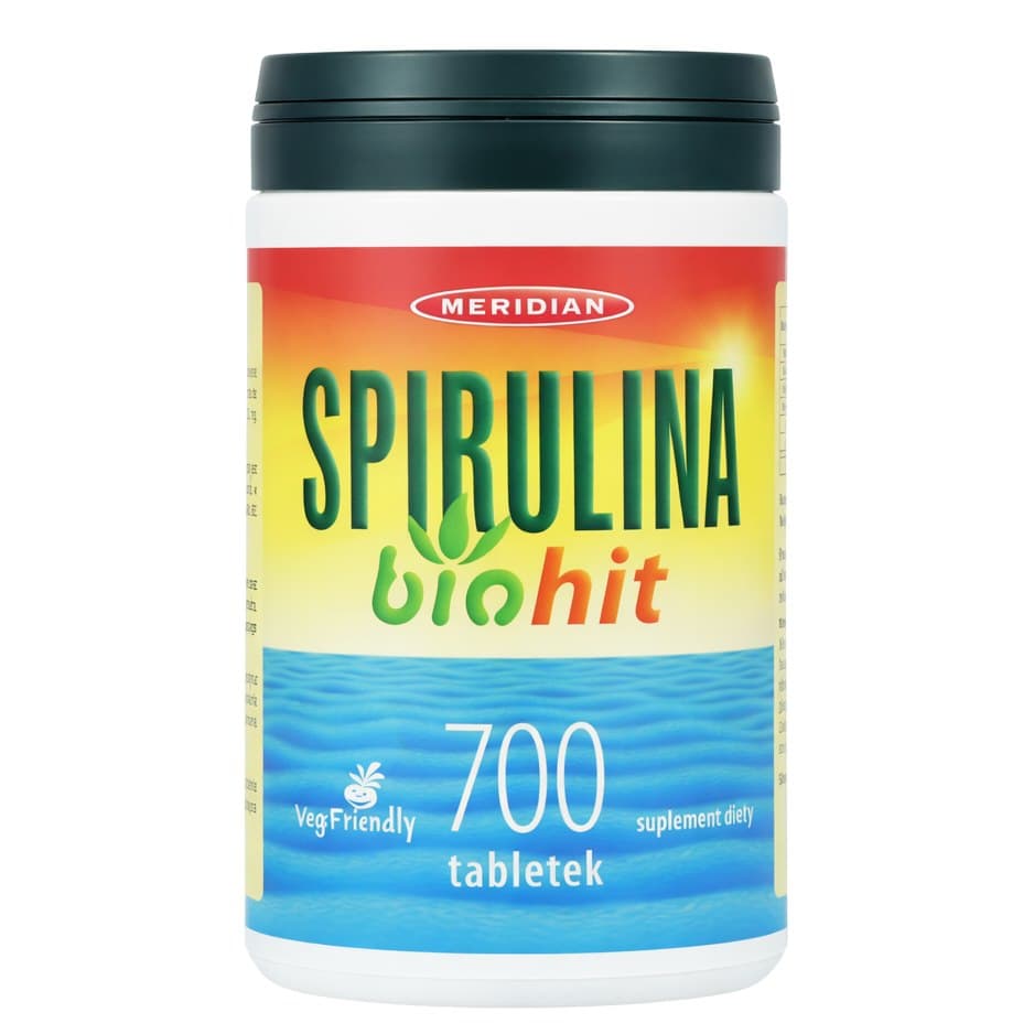 Meridian - Spirulina Biohit - 700 Tabletter – Meridian förpackning