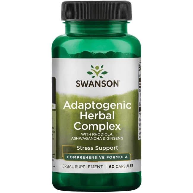 Swanson Adaptogenic Herbal Complex 60 kapslar – Swanson förpackning