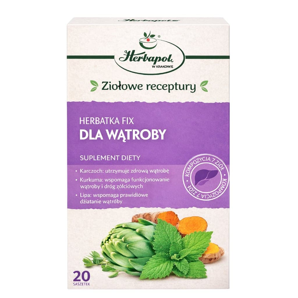 Herbapol Kraków - Liver Support Tea, örtte 20 påsar – Herbapol Kraków förpackning