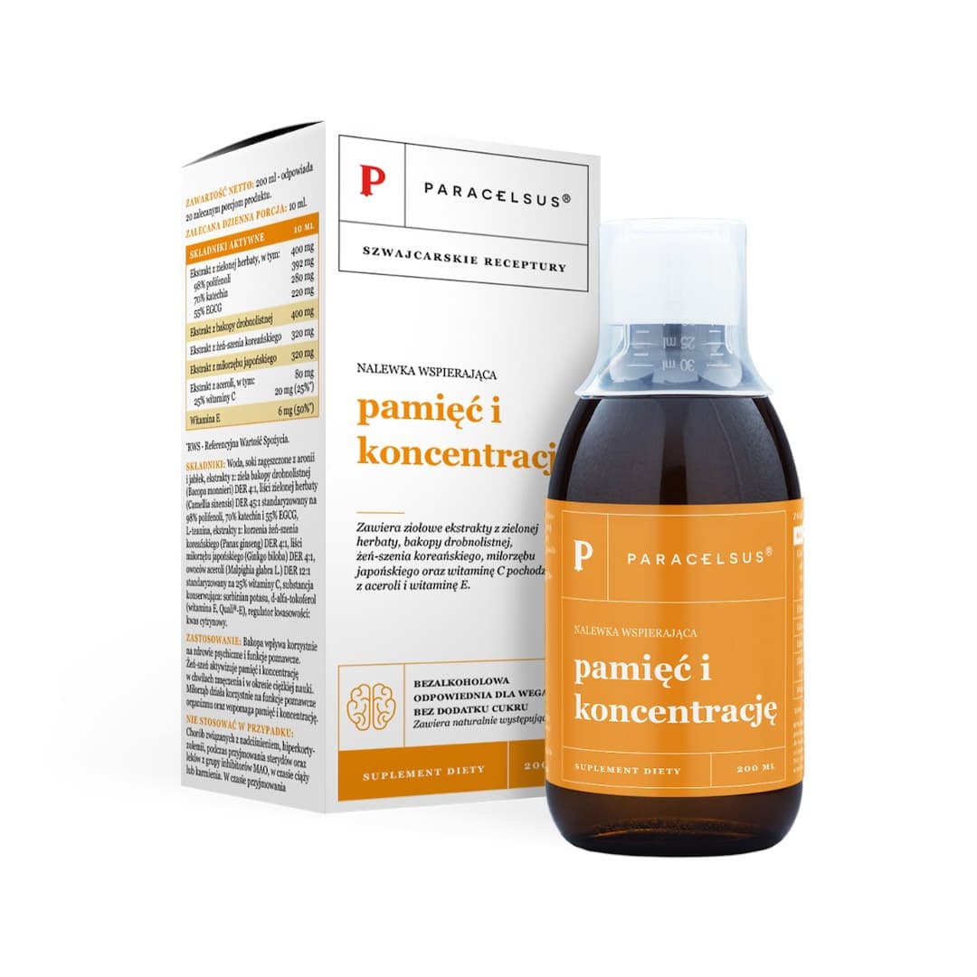 Paracelsus - Memory and Concentration Tincture - 200 ml – Paracelsus förpackning