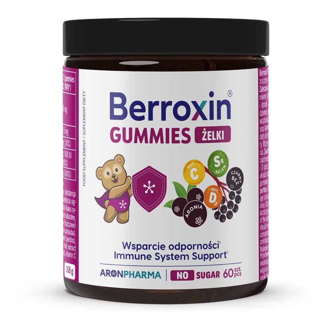 Aronpharma Berroxin ® Gummies 60 żelek – Aronpharma opakowanie
