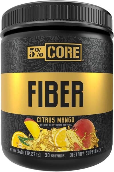 5% Nutrition - Fiber Core Series Citrus Mango 348g – 5% Nutrition förpackning