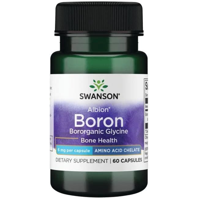 Swanson - Albion Boron Bororganic Glycine - 60 kapslar – Swanson förpackning