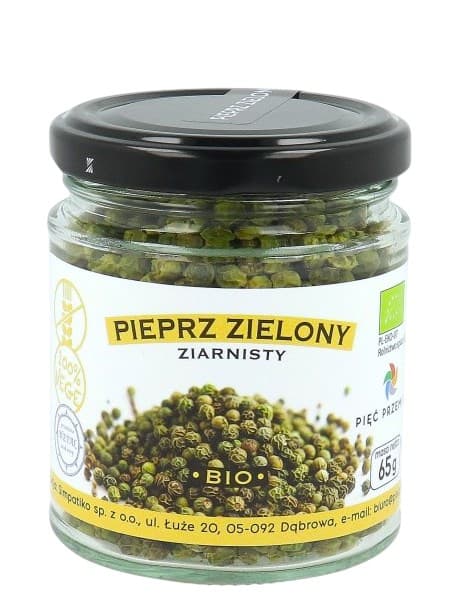 Pięć Przemian - Green Peppercorn Organic Gluten-Free 65g – Pięć Przemian förpackning
