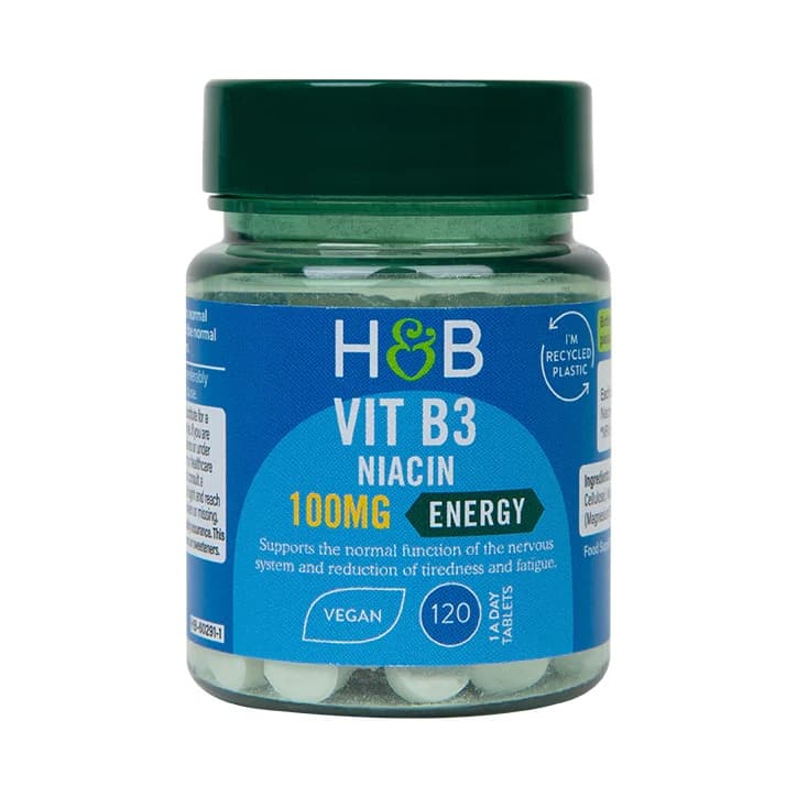 Holland & Barrett - Vitamin B3 Niacin 100 mg - 120 Tabletter