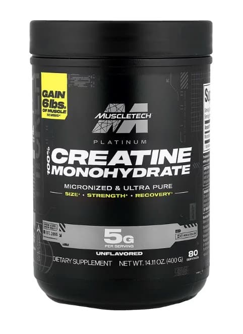 Muscletech - Platinum 100% Creatine Monohydrate - 400g – Muscletech förpackning
