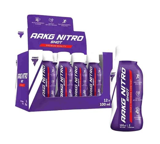 Trec Nutrition AAKG Nitro Shot Wild Strawberry 12 x 100ml – Trec förpackning