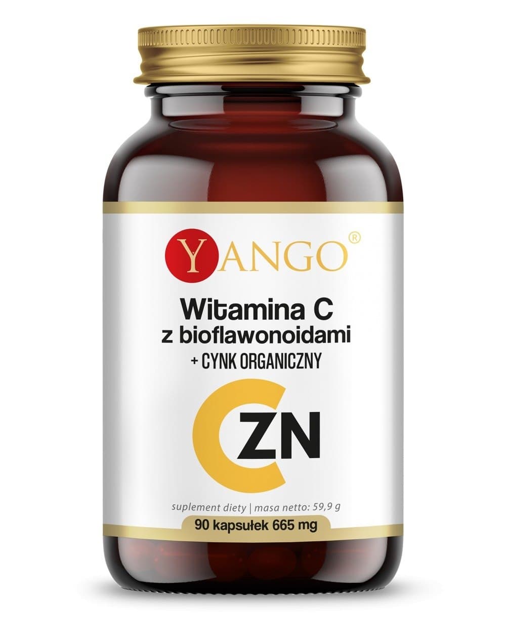 Yango - Vitamin C med bioflavonoider och organiskt zink - 90 kapslar – Yango förpackning