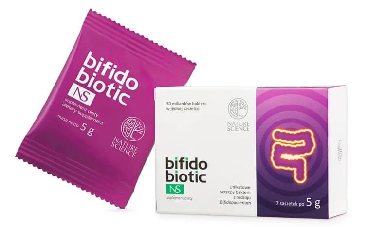 Nature Science Bifidobiotic NS – Probiotiskt pulver 35g (7 x 5g påsar) – Nature Science förpackning