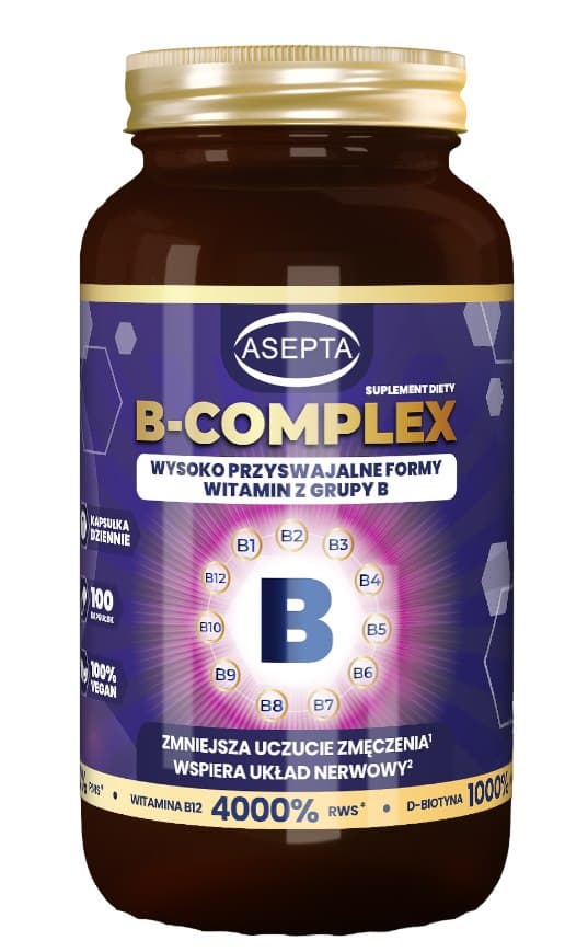 Asepta B-Complex - 100 kapslar – Asepta förpackning