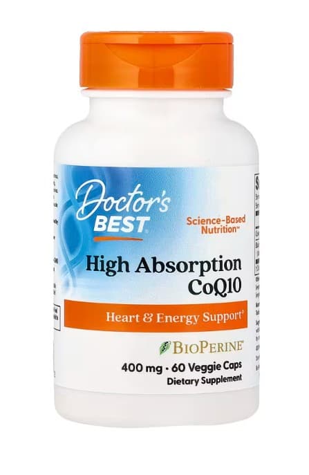 High Absorption CoQ10 with Bioperine 400mg - 60 kapslar | Doctor's Best – Doctor's Best förpackning