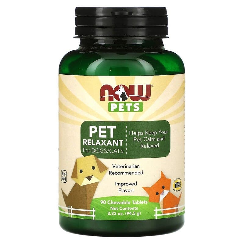 Now Pets Pet Relaxant For Dogs And Cats 90 tabletter – Now Pets förpackning