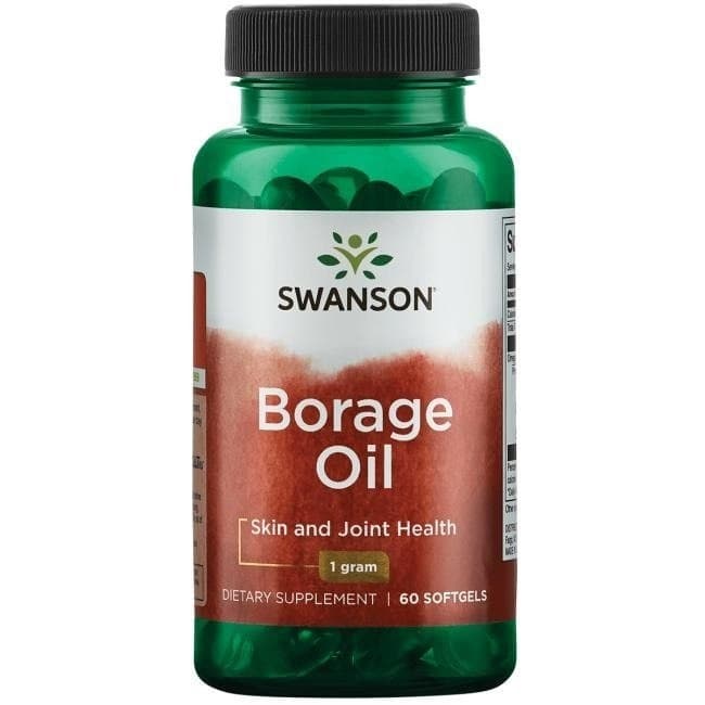 Swanson Borage Oil 1000 mg - 60 mjuka kapslar – Swanson förpackning