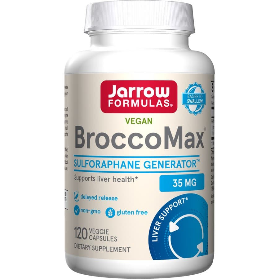Jarrow Formulas BroccoMax 35 mg - 120 vegetabiliska kapslar – Jarrow Formulas förpackning