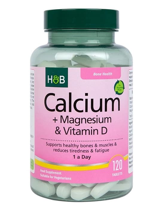 Holland & Barrett - Calcium + Magnesium & Vitamin D - 120 tabletek